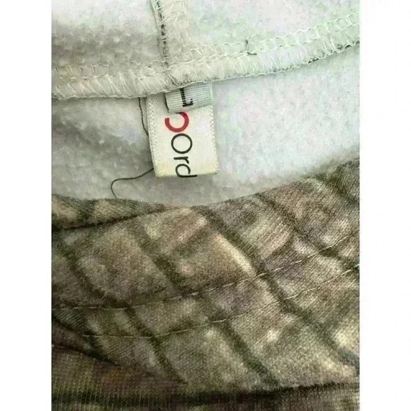 oc orderplus Hoodie / Sweatshirt ~ Brick Pattern ~ Green Combo ~ Sz Large - Picture 4 of 10